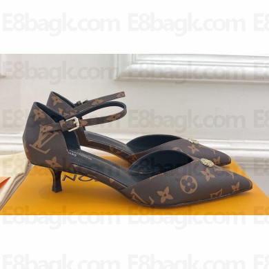 Louis Vuitton Heel 4cm Monogram Canvas Stellar Pumps 2024