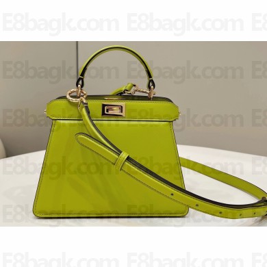Fendi Peekaboo ISeeU Petite Bag in nappa Leather Grass Green 2024