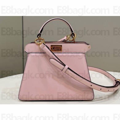 Fendi Peekaboo ISeeU Petite Bag in nappa Leather Light Pink 2024