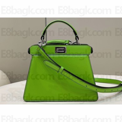 Fendi Peekaboo ISeeU Petite Bag in nappa Leather Green 2024