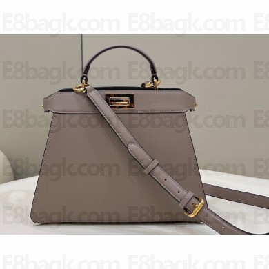 Fendi Peekaboo ISeeU Small Bag in nappa Leather Dove Gray 2024