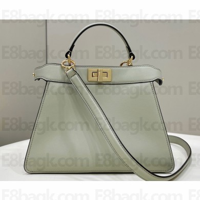 Fendi Peekaboo ISeeU Small Bag in nappa Leather Pale Green 2024