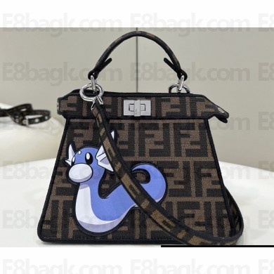 FENDI x FRGMT x POKÉMON Peekaboo ISeeU Petite bag Brown FF fabric 2024