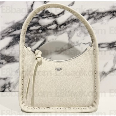 Fendi Mini Fendessence bag White Selleria with 264 hand-sewn topstitches 2024