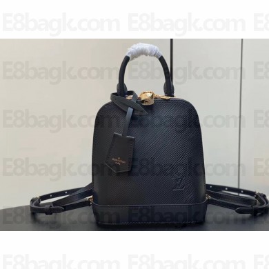 Louis Vuitton EPI Leather Alma backpack Bag M25103 Black 2024