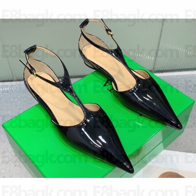 Bottega Veneta Rocket T-Bar Ballerina Flats Leather Black 2024