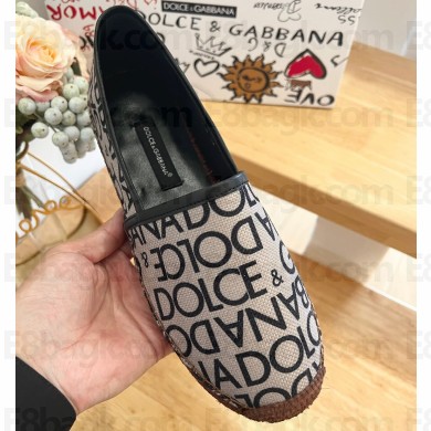 Dolce & Gabbana Canvas Logo Print espadrille Beige 2024