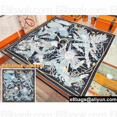 Hermes scarf 90x90cm in silk twill Top Quality 37 2024