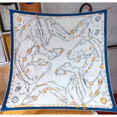 Hermes scarf 90x90cm in silk twill Top Quality 40 2024