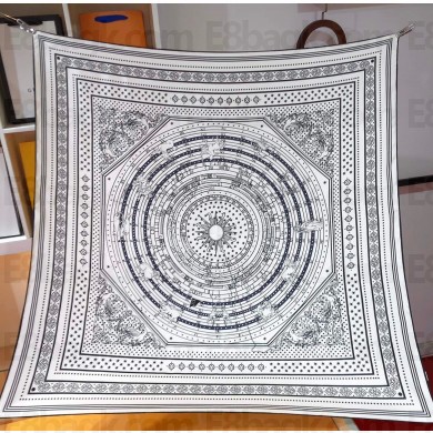 Hermes scarf 90x90cm in silk twill Top Quality 50 2024