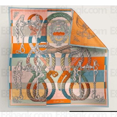 Hermes scarf 90x90cm in silk twill Top Quality 134 2024