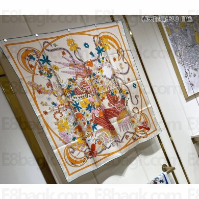 Hermes scarf 90x90cm in silk twill Top Quality 61 2024