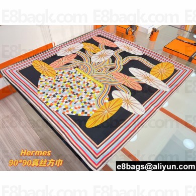 Hermes scarf 90x90cm in silk twill Top Quality 65 2024