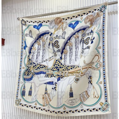 Hermes scarf 90x90cm in silk twill Top Quality 147 2024
