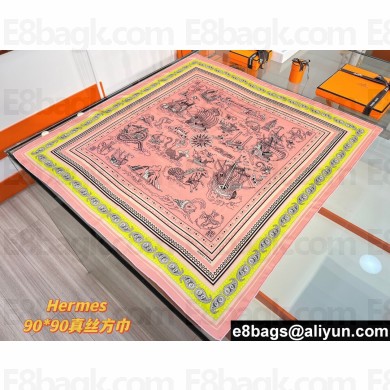 Hermes scarf 90x90cm in silk twill Top Quality 75 2024