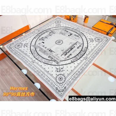 Hermes scarf 90x90cm in silk twill Top Quality 84 2024