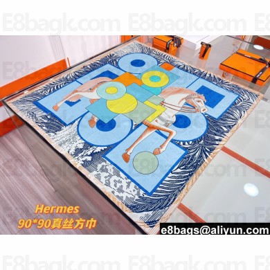 Hermes scarf 90x90cm in silk twill Top Quality 90 2024