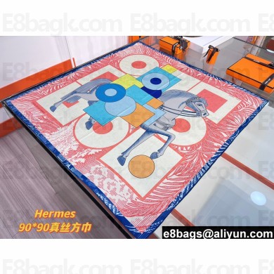 Hermes scarf 90x90cm in silk twill Top Quality 91 2024
