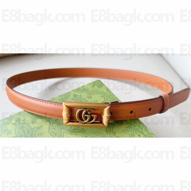 Gucci Width 2cm Belt with Double G buckle and bamboo ‎768464 02 2024