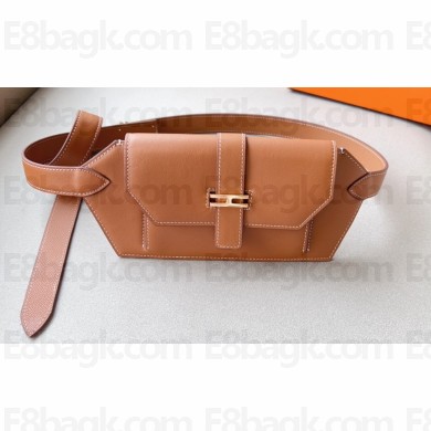 Hermes Elan Pocket 24 belt Brown/Gold