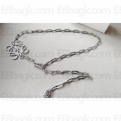 Loewe Anagram chain belt in Silver