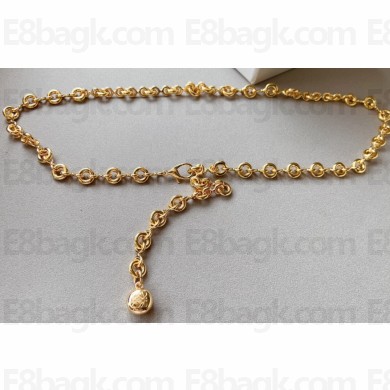 Loewe Donut chain belt in brass Gold