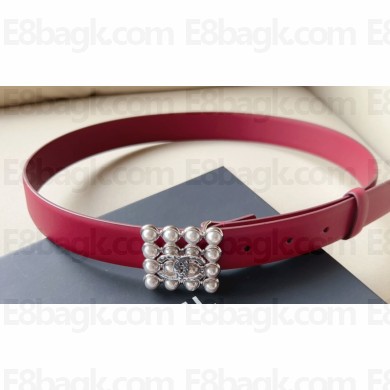 Chanel Width 3cm Metal & Glass Pearls calfskin belt AAA036 03 2024