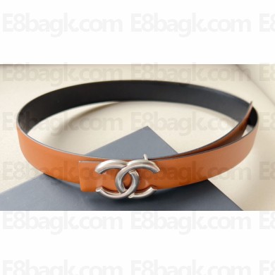 Chanel Width 3cm Reversible calfskin belt Brown 2024