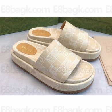 Gucci GG platform slide sandals 15 2024 