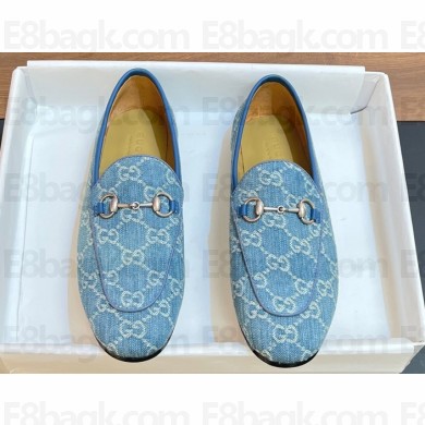Gucci Women's Jordaan GG loafer in GG Denim Light Blue 2024