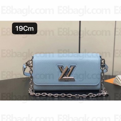 Louis Vuitton Epi leather Twist West Pochette Bag M83478 Ice Blue 2024