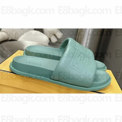 Fendi Roma Women/Men Slides in Leather Green 2024