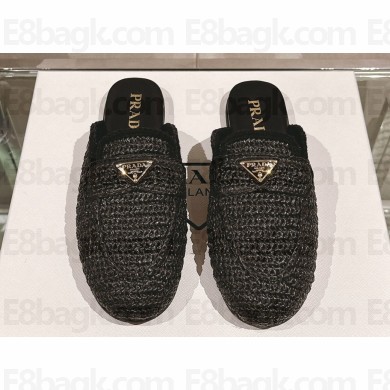 Prada Crochet mules Black 2024