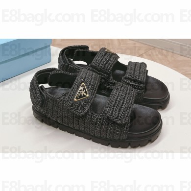 Prada Crochet sandals 1X440N Black 2024