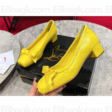 Christian Louboutin Heel 3cm Nappa leather Mamaflirt Ballerinas Yellow 2024