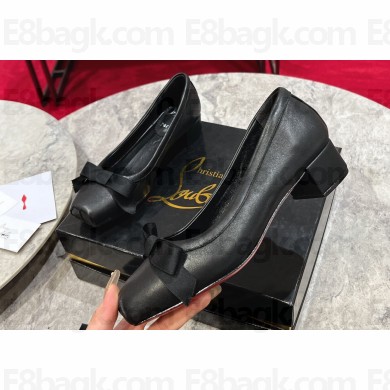 Christian Louboutin Heel 3cm Nappa leather Mamaflirt Ballerinas Black 2024