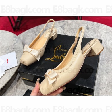 Christian Louboutin Heel 3cm Nappa leather Mamaflirt Sling Ballerinas Beige 2024