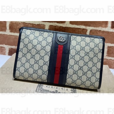Gucci Web Ophidia GG Pouch Bag 598234 Beige/Blue 2024