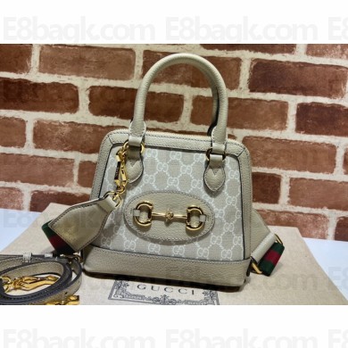 Gucci Horsebit 1955 mini Top Handle bag 677212 Beige/Oatmeal 2024