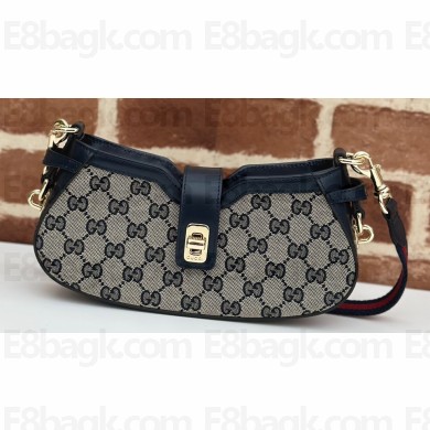 Gucci Moon Side mini shoulder bag 786015 GG Beige/Blue 2024