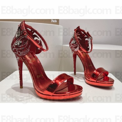 Christian Louboutin Heel 11.5cm leather Loubi Vega Sandals Red 2024