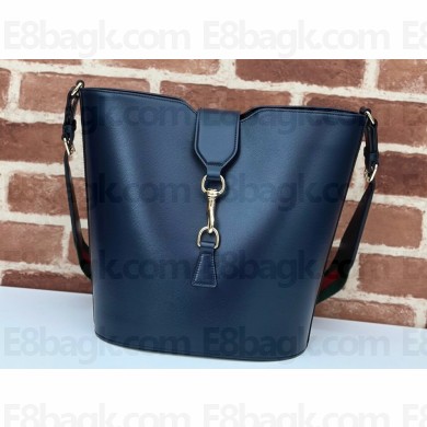 Gucci Medium bucket shoulder bag 782904 leather Blue 2024