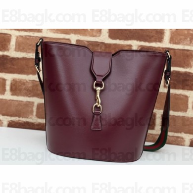 Gucci Medium bucket shoulder bag 782904 leather Burgundy 2024