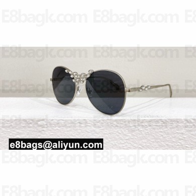 Chanel Metal & Strass Pilot Sunglasses A71582 CH9566B 04 2024