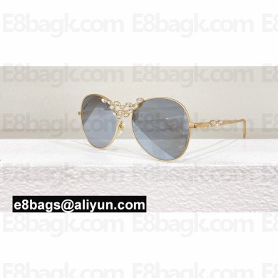 Chanel Metal & Strass Pilot Sunglasses A71582 CH9566B 07 2024