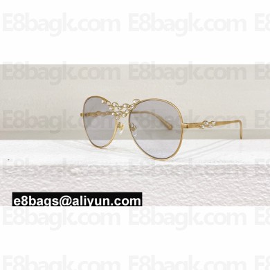 Chanel Metal & Strass Pilot Sunglasses A71582 CH9566B 08 2024