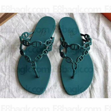 Cheap Sale Hermes TPU Island Sandals Green 2024