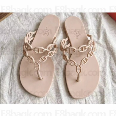 Cheap Sale Hermes TPU Island Sandals Nude 2024