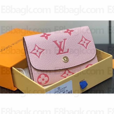 Louis Vuitton Monogram Empreinte leather Emilie Wallet M60688 Pink 2024