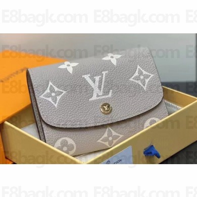 Louis Vuitton Monogram Empreinte leather Emilie Wallet M60688 Gray 2024